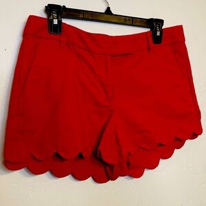 J Crew red shorts in size 6